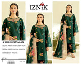 DIGITAL PRINT AIRJET LAWN 90/70 With 4 Side Lace CHIFFON DUPATTA