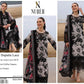 DIGITAL PRINT AIRJET LAWN 90/70 With 4 Side Lace CHIFFON DUPATTA
