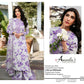 DIGITAL PRINT AIRJET LAWN 90/70 With 4 Side Lace CHIFFON DUPATTA